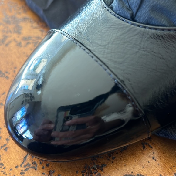 Chanel Mary Janes leather and metal heel with ribbon 39.5IT - Picture 11 of 12